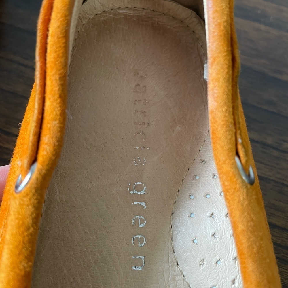Patricia Green, euro 38 or US 7, Stephie, orange yellow leather driving moccasin - Picture 9 of 11